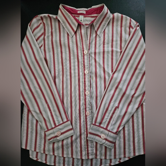 NWT - Old Navy Stretch Striped Button Up Long Sleeve Shirt - Size XXL - Picture 2 of 10
